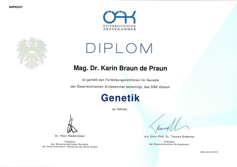 ÖÄK-Diplom Genetik – Österreichische Ärztekammer